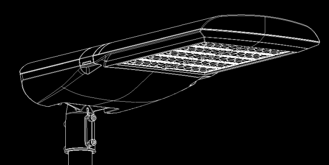 150lm / W Led Penerangan Jalan Raya Daya Tinggi Led Lampu Jalan IP66 Aluminium Die Casting