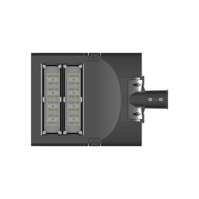 Public Area Aluminium Led Street Light 2 Modul Lensa Abu-abu Hitam