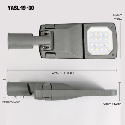 Perumahan Lampu Jalan LED Aluminium Die Casting Disesuaikan 40W 50W 60W