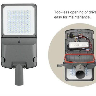 Lampu jalan LED luar IP65 Hitam Dengan Efisiensi 130-190lm / W