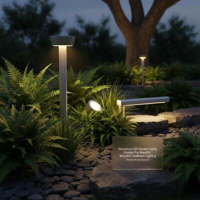 Aluminium LED Lampu Taman Luar Untuk Pencahayaan Lanskap Cantik Garansi 5/8 tahun ((Optional))