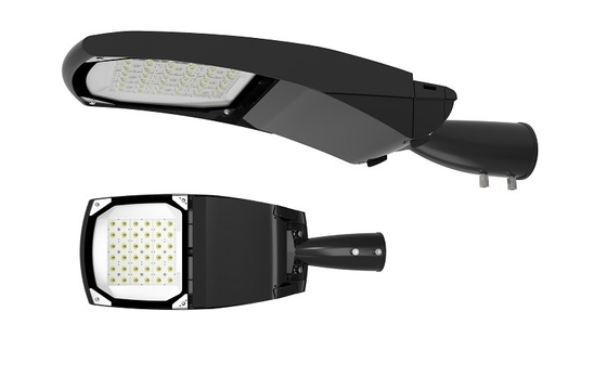IP66 Die Casting Aluminium Led Street Light Hitam 140lm / W 4000k Ra70